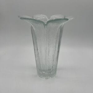 vintage clear glass vase